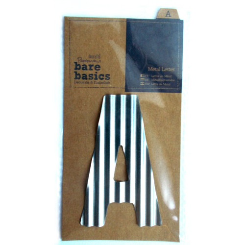 Metal Letters (1pc) - Bare Basics - A - Silver