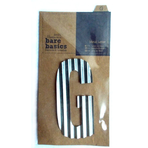 Metal Letters (1pc) - Bare Basics - G - Silver