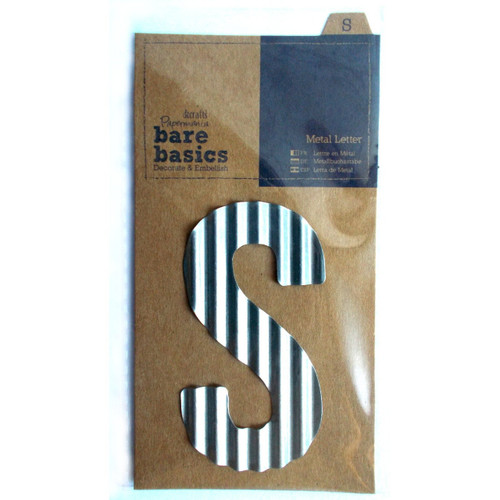Metal Letters (1pc) - Bare Basics - S - Silver