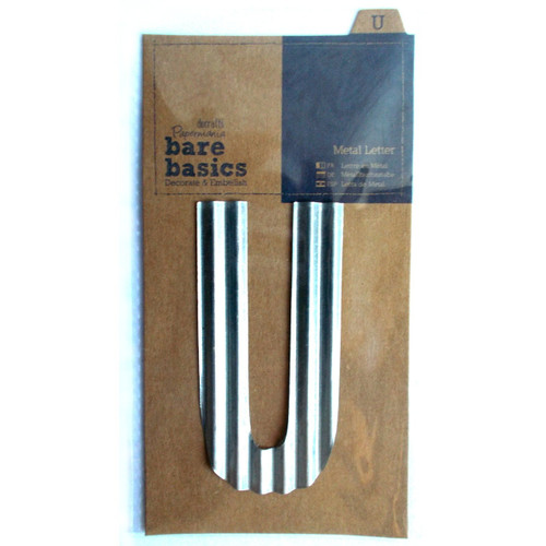 Metal Letters (1pc) - Bare Basics - U - Silver