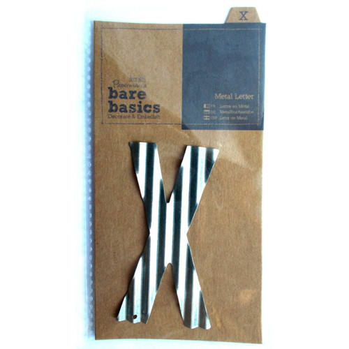 Metal Letters (1pc) - Bare Basics - X - Silver