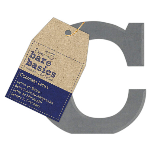 Concrete Letter (1pc) - Bare Basics - C