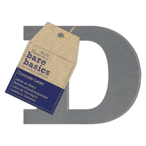 Concrete Letter (1pc) - Bare Basics - D