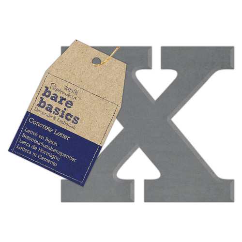 Concrete Letter (1pc) - Bare Basics - X
