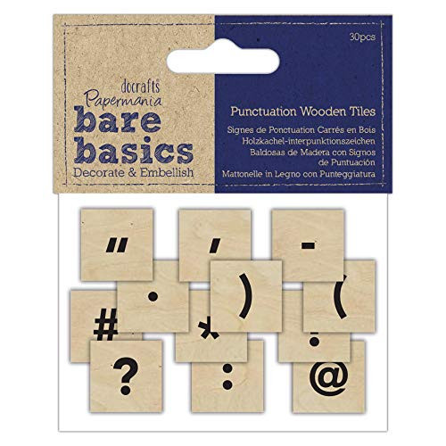 Punctuation Wooden Tiles - Bare Basics - Icons