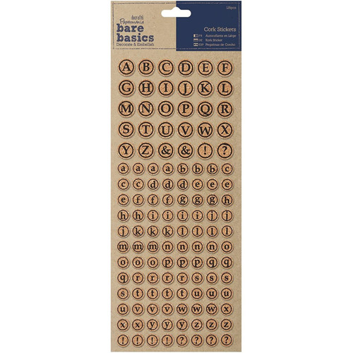 Cork Stickers (126pcs) - Alphabet Circles