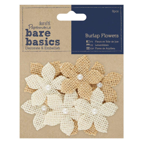 Burlap Flowers (8pcs)