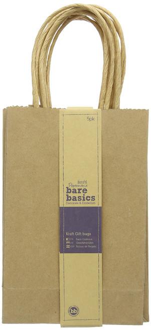 Kraft Gift Bags (5pk) - Small