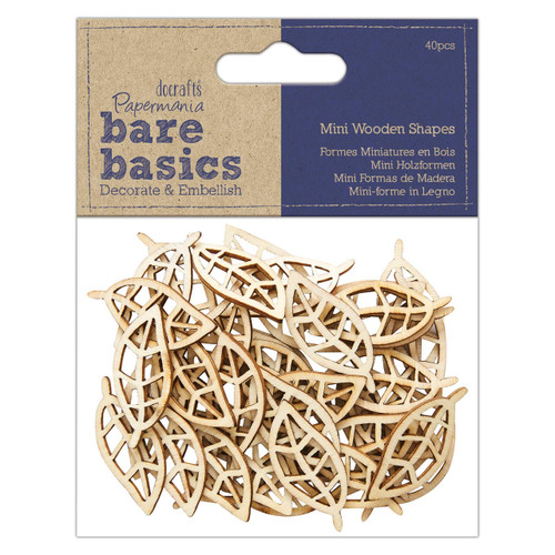 Wooden Shapes (40pcs) - Bare Basics - Leaf