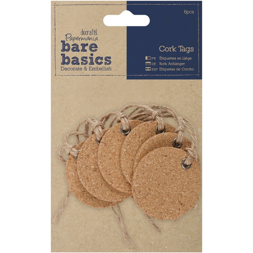 Cork Tags (6pcs) - Circles - Bare Basics