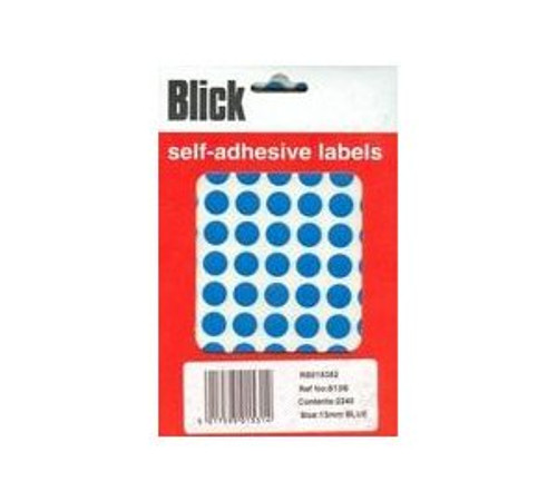 Blue Office Pack 13mm Diameter Circles (2240 Stickers)