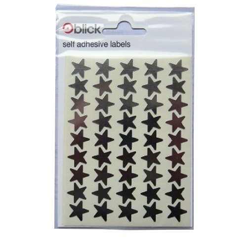 Metallic Stars Silver - 14mm Diameter (135 Stickers)