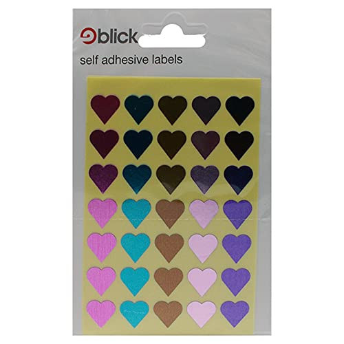Metallic Hearts Assorted Fashion Colours (70 Stickers)