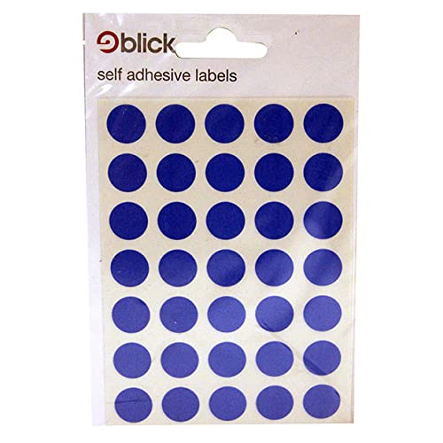 Blue - 13mm Diameter Circles (140 Stickers)