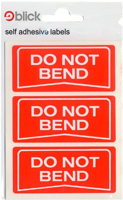 Do Not Bend - 34 x 75mm (21 Stickers)