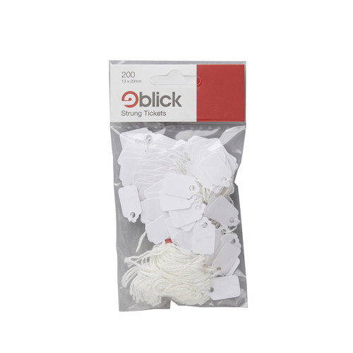 Hanging Tickets 13 x 20mm White Pack of 200 SKU: RS034957