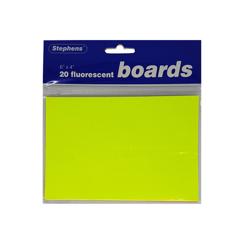 Fluorescent Board 6 x 4 20 Sheets