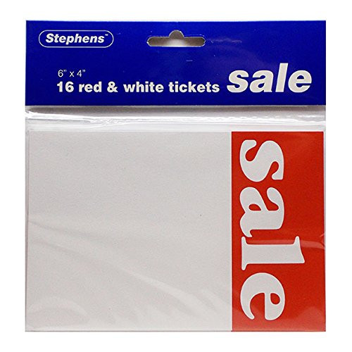 Red on White Sales Ticket 6 x 4 Pack 16