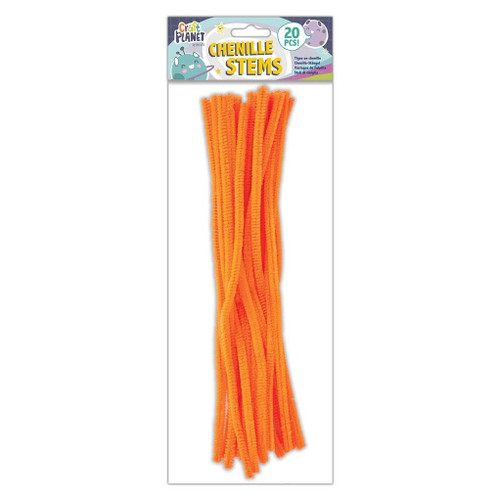 Chenille Stems (20pk) - Orange