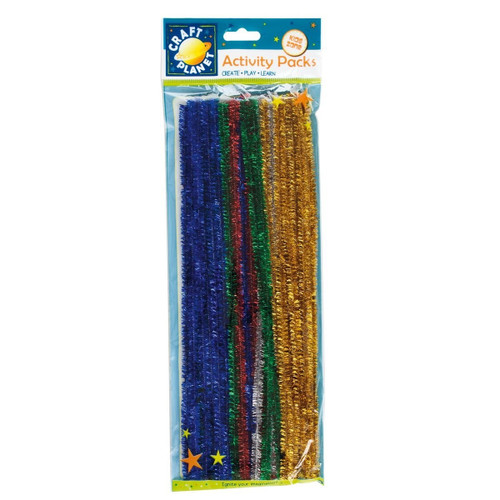 Stems Glitter (40pk) - 5 Assorted Colours (300mm)