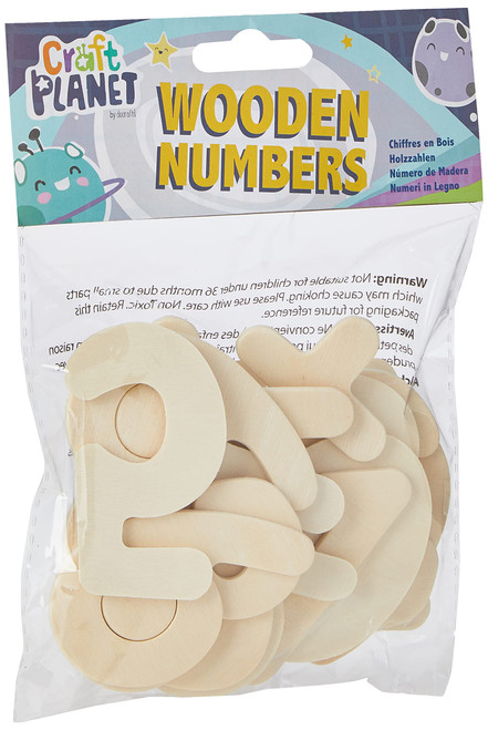 Wooden Numbers (20pcs) - Natural