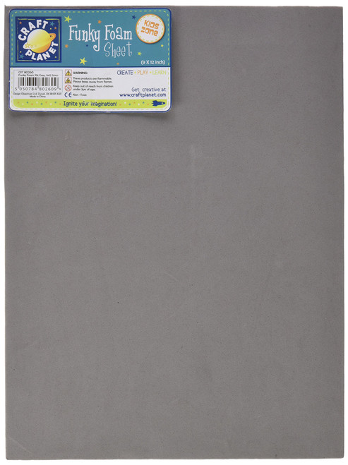 9 x 12 Funky Foam Sheet (2mm Thick) - Grey