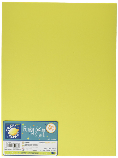 9 x 12 Funky Foam Sheet (2mm Thick) - Yellow