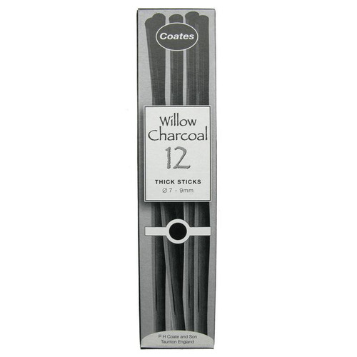 COATES WILLOW CHARCOAL - 12 THICK STICKS