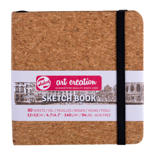Talens Art Creation Sketchbook Cork | 12 x 12 cm, 140 g, 80 sheets