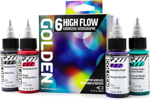 Golden High Flow Airbrush Set (6 x 30ml)