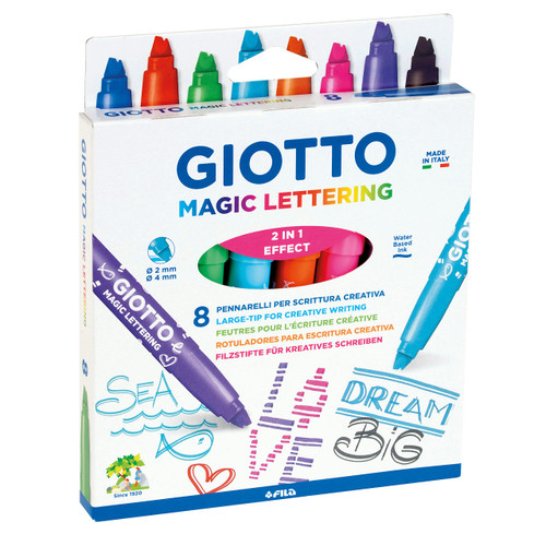 GIO TURBO MAGIC LETTERING 8X FELT TIP PEN SET