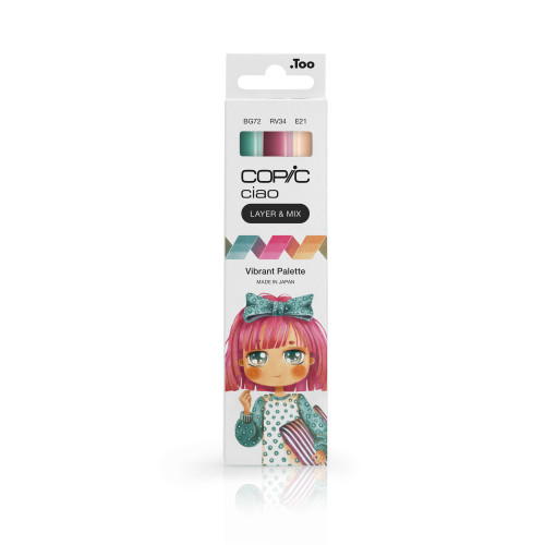 Copic Ciao (Layer & Mix)  Set of 3, Vibrant Palette