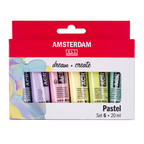 Amsterdam Acrylic Sets 6 X 20ml Pastel Colours