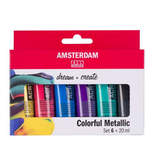 Amsterdam Acrylic Sets 6 X 20ml Metallic Colours