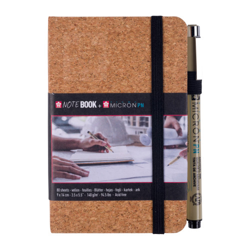 Sakura Sketch/notebook cork, cream paper | 9 x 14 cm, 140 g, 80 sheets + black P Sakura Sketch/notebook cork, cream paper | 9 x 14 cm, 140 g, 80 sheets + black P