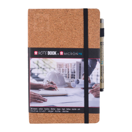 Sakura Sketch/notebook cork, cream paper | 13 x 21 cm, 140 g, 80 pages + black P Sakura Sketch/notebook cork, cream paper | 13 x 21 cm, 140 g, 80 pages + black P