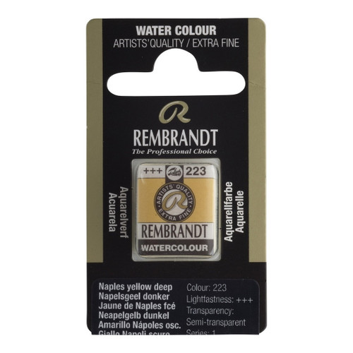 1/2 Pan - Rembrandt Watercolour - Naples yellow deep - Series 1