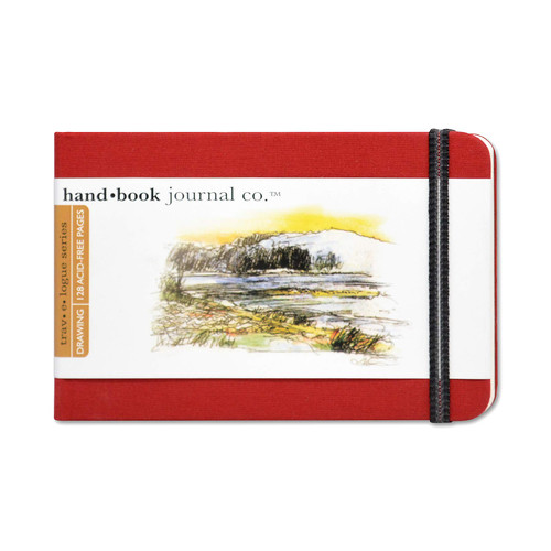 Drawing Journal 3.5 x 5.5 Landscape Vermilion Red