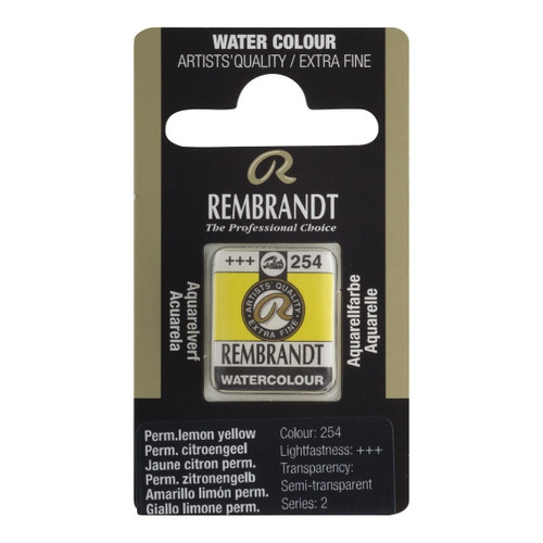 1/2 Pan - Rembrandt Watercolour - Permanent lemon yellow - Series 2