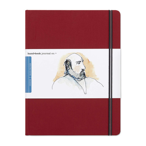 Drawing Journal 10.5 x 8.25 Large Portrait Vermilion Red