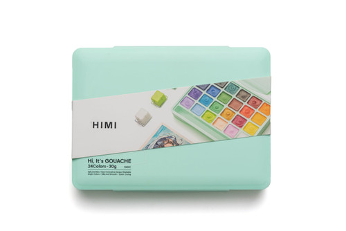 HIMI Jelly Cup Gouache Set - 24 Colours (Green Case)