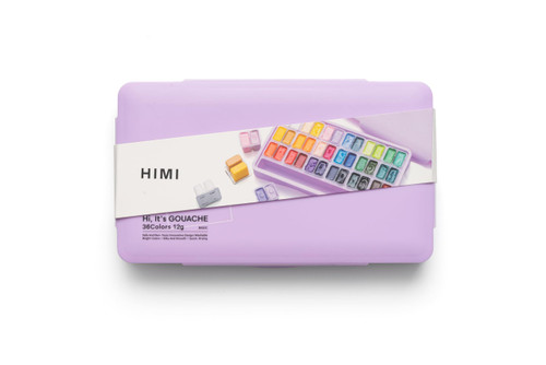 HIMI Twin Cup Gouache Set - 36 Colours (Purple Case)
