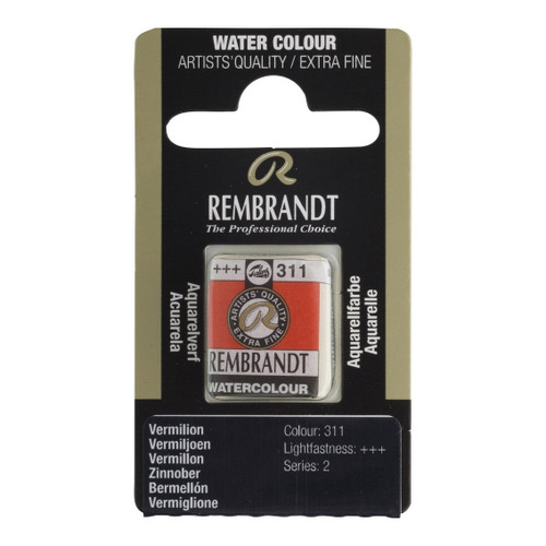 1/2 Pan - Rembrandt Watercolour - Vermilion - Series 2