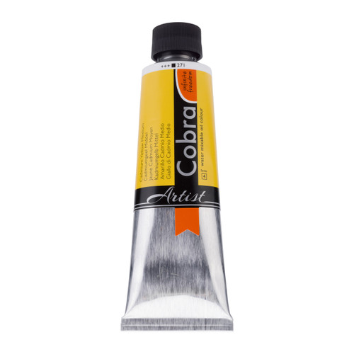 Cobra Artist Water-Mixable Oil Colour Tube 150 ml Cadmium Yellow Medium 271