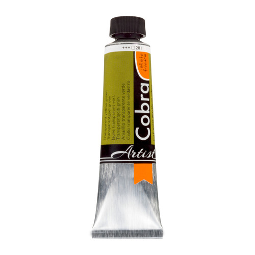 Cobra Artist Water-Mixable Oil Colour Tube 40 ml Transparent Yellow Green 281
