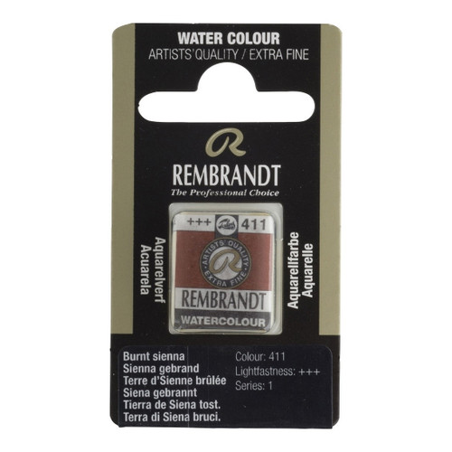 1/2 Pan - Rembrandt Watercolour - Burnt sienna - Series 1