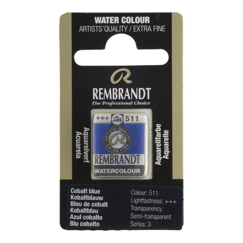 1/2 Pan - Rembrandt Watercolour - Cobalt blue - Series 3