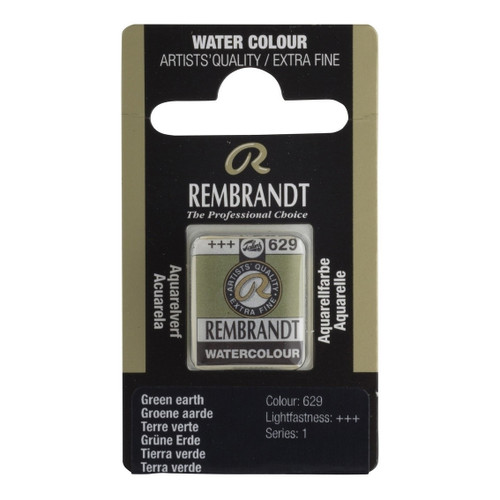 1/2 Pan - Rembrandt Watercolour - Green earth - Series 1