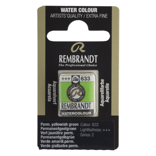 1/2 Pan - Rembrandt Watercolour - Permanent yellow green - Series 2