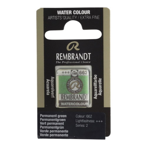 1/2 Pan - Rembrandt Watercolour - Permanent green - Series 2